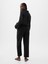 Kadın Siyah High Rise Keten Karışımlı Pull-On Pantolon 6