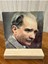 Atatürk Baskılı Taş Masa Üstü Tablo Dekor 10X10CM - Tablo - Dekor 1