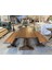 Masif Doğal Ahşap Aslan Ayaklı Kütük Masa (190X90CM) ve Bench (2 Adet 160X43 Cm) 1