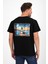 Erkek Yapay Zeka Tasarım Sırt Aplike Özel Baskılı %100 Pamuklu Penye Regular Fit T-Shirt (Kızkulesi) 2
