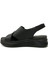 Siyah Cırtlı Anatomik Comfort Sandalet 3