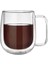 Adet Çift Cidarlı Cam Kupa Bardak 250 ml Çift Camlı Bardak Kupa Double Wall 3