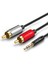 3.5mm Aux To 2 Rca Ses Kablosu 2 Metre 1