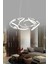 UltraNova Modern krom sarkıt avize, beyaz LED ışık, 45x45 cm, alüminyum malzeme 1