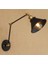 UltraNova S Akrobat Üç Mafsal Siyah Metal Aplik Duvar Lambası 20x60 cm 1