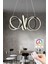 UltraNova Modern Siyah Led Avize, 3 Renk Kumandalı, Metal, 40x41 cm 2