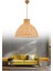 UltraNova Modern Rattan Avize, Bambu Detaylı, Eskitme Tarz, 40 cm, Şık ve Şık Aydınlatma 1