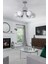 Vien Modern Tasarım Salon Yemek Odası Mutfak Gri Renk Beyaz Camlı Sarkıt 6 Lı Avize 1