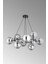 UltraNova Füme camlı 8'li metal avize, modern ve şık tasarım, 75x75 cm, çok yönlü kullanım 3