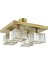 UltraNova 4'lü Eskitme Modern Kristal Salon Avizesi, Metal, 4 Başlık 5