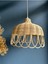 UltraNova Lampega Rattan Bambu Hasır Avize 28x4 cm, şık ve doğal tasarım 2