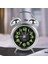 UltraNova Vintage metal masa saati, büyük boy, analog gösterge, ışıklı alarm, şık gri tasarım 5