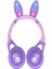 Tananşan Kulaklık Renkli LED Işıklı Mikrofonlu Bluetooth Kulaklık Çocuk Yetişkin Uygun Stereo Bass Mp3 Aux Sd Girişli Bugs Bunny Gibi Mor, Teknosepetim, Large 1