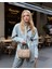 Kadın Mini Tote Çanta El ve Omuz Kullanımına Uygun Modern Gold Tokalı Tasarım 1