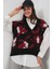 15923 Kadın Oversize Triko Süveter - Siyah 3