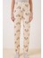 4323 Desenli Pijama Altı - Krem 2