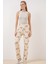 4323 Desenli Pijama Altı - Krem 3