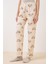 4323 Desenli Pijama Altı - Krem 5