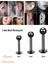 Cerrahi Çelik, 6 mm 8 mm 10 mm Bar, 3 Adet Septum Labret Piercing Küpe Set, Kaş, Dudak, Burun, Kulak Kullanımına Uygundur 1
