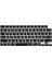Rusça Klavye Koruyucu Macbook Air-Pro M1-M2-M3 (Touchıd'li) A2681 A3113 A2941 A3114 A2442 A2779 A2992 A2918 A2485 A2780 A2991 Us Enter ile Uyumlu Siyah 3