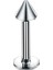 Cerrahi Çelik, 6 mm 8 mm 10 mm Bar, 3 Adet Septum Spike Labret Piercing Küpe Set, Kaş, Dudak, Burun, Kulak Kullanımına Uygundur 2