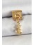 316L Çelik Sallantılı Zirkon Taşlı Deniz Yıldızı ve Istiridye Model Gold Renk Nomination Charm 1