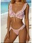 Pembe Fırfırlı Dantel Detaylı Bikini Takımı - Yüksek Bel Alt, Şık Yazlık Mayo - Phellosco 1