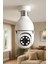 Gece Görüşlü 360 Derece 1080P Wifi Kamera - Kablosuz Panoramik Ev Güvenlik Ampul Kamerası 1