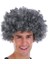 Büro Ev Ofis Etkinlik Kostümü Için Tekli Gri Kabarık Kıvırcık Bonus Peruk Takma Saç 1