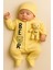 Unisex Bebek Tulum Bear Desenli Sevimli Tulum + Oyuncak Ayıcık Detaylı 3/6/9 Ay 1