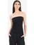 Yeni Sezon Slim Fit Dar Kesim Straplez Siyah Bluz 3