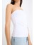 Yeni Sezon Slim Fit Dar Kesim Straplez Beyaz Bluz 5