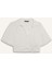 Yeni Sezon Cropped Fit Gömlek Yaka Keten Görünümlü Kısa Kollu Bluz 1