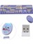 Plenfitul Mofii Sweet Serisi Renkli Kablosuz Klavye Mouse Set Türkçe Mor 3