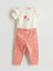 Yeni Sezon Organik Kumas Cicekli Kiz Bebek Citcitli Body ve Tayt 2'li - S5HL48Z1 1