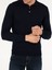 Erkek Lacivert Slim Fit Polo Yaka Basic Triko Kazak 50257266-VR033 6