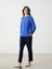 Yeni Sezon Baglamali Yaka Dokulu Oversize Kadin Bluz - S5FR12Z8 2