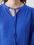 Yeni Sezon Baglamali Yaka Dokulu Oversize Kadin Bluz - S5FR12Z8 3