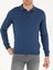 Erkek İndigo Slim Fit Pamuk Karışımlı Polo Yaka Basic Triko Kazak 50257384-VR028 6
