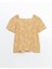 Yeni Sezon Kare Yaka Keten Karisimli Kiz Cocuk Crop Bluz - S5G082Z4 5