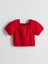 Yeni Sezon Kare Yaka Dokulu Kiz Cocuk Crop Bluz - S5CC74Z4 2