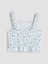 Yeni Sezon Kare Yaka Cicekli Kiz Cocuk Crop Bluz - S5K551Z4 2