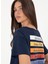 Bisiklet Yaka Lacivert Kadın T-Shirt Georgı 2