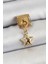 Çelik Sallantılı Zirkon Taşlı Yıldız Model Gold Renk Nomination Charm 1