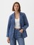 Kadın Mavi Denim Blazer 1