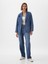 Kadın Mavi Denim Blazer 4