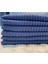 Bambu Çizgili Süngerli Kadife Kaymaz Çekyat Koltuk Örtüsü 170X210 cm Mavi Renk 1