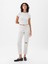 Kadın Beyaz High Rise Cheeky Straight Jean Pantolon 1