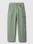 Kadın Yeşil High Rise Stride Wide-Leg Kargo Ankle Jean Pantolon 3