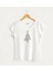 Yılbaşı Çam Ağaçlı V Yaka Beyaz Tasarım Kadın T-Shirt 1